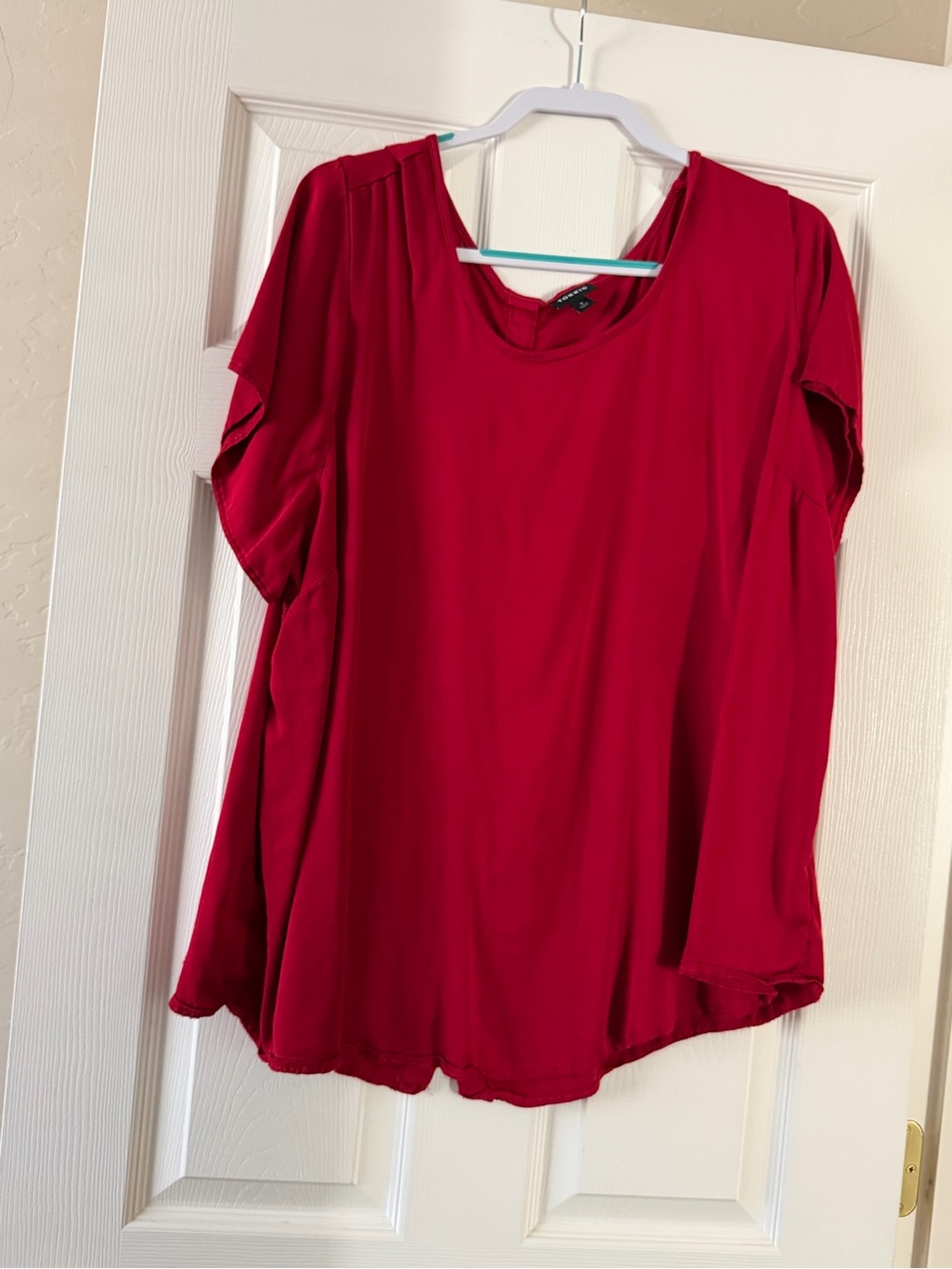 torrid Red Scoop-Neck Short Sleeve Tunic